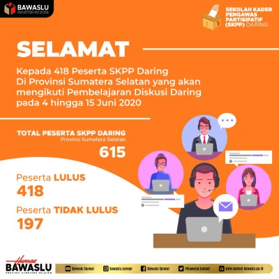 418 Peserta SKPP Sumatera Selatan Lulus Pembelajaran Audio Visual