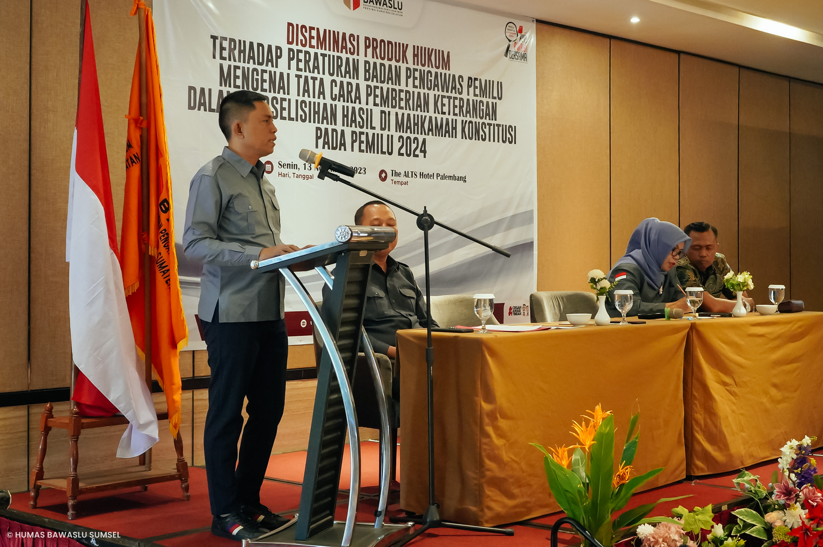 BAWASLU SUMSEL PERKUAT MENTAL DAN PENGETAHUAN BAWASLU DAERAH DALAM PEMBERIAN KETERANGAN DI MK