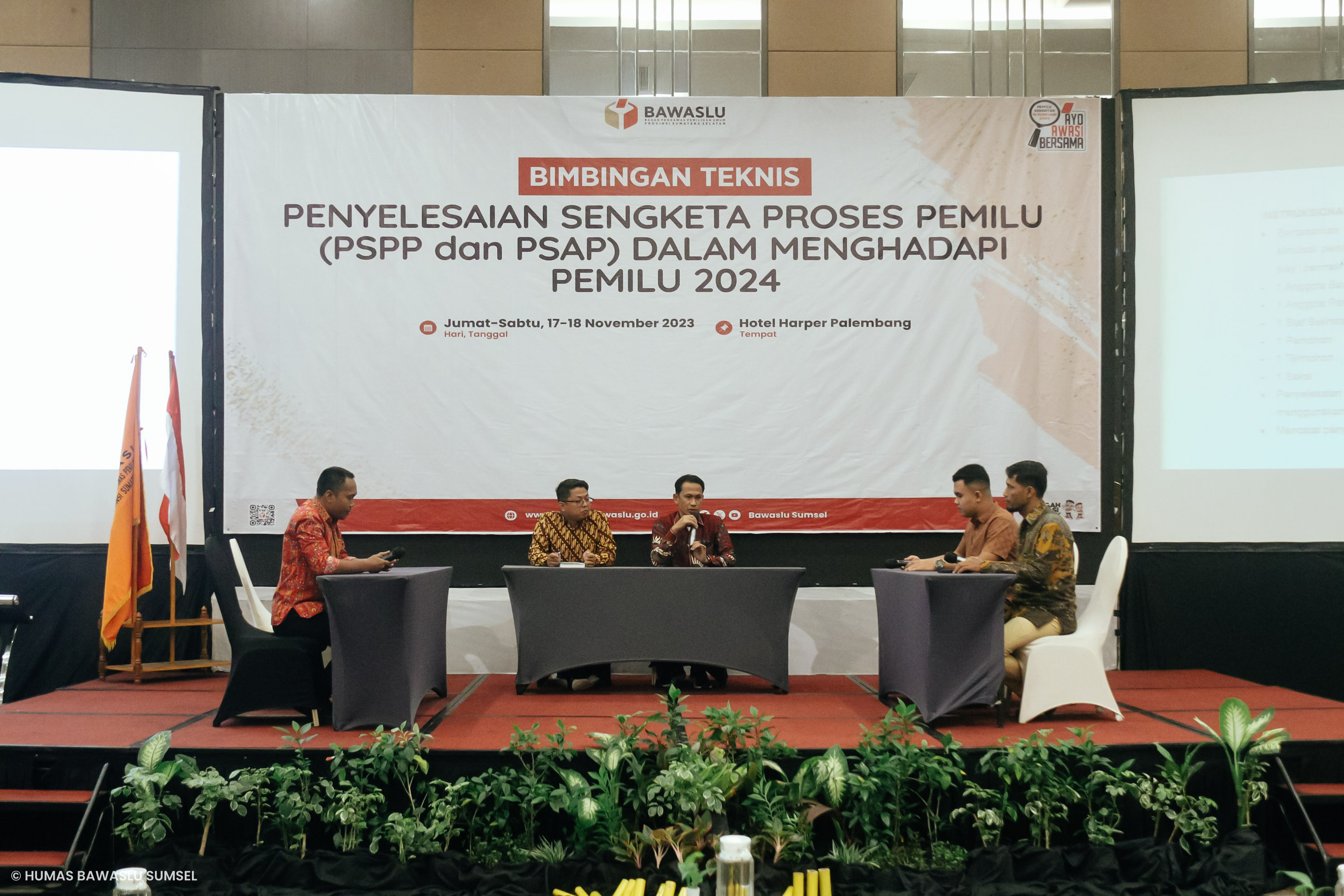 BAWASLU SUMSEL TINGKATKAN PEMAHAMAN PENYELESAIAN SENGKETA PEMILU PADA BAWASLU KABUPATEN/KOTA