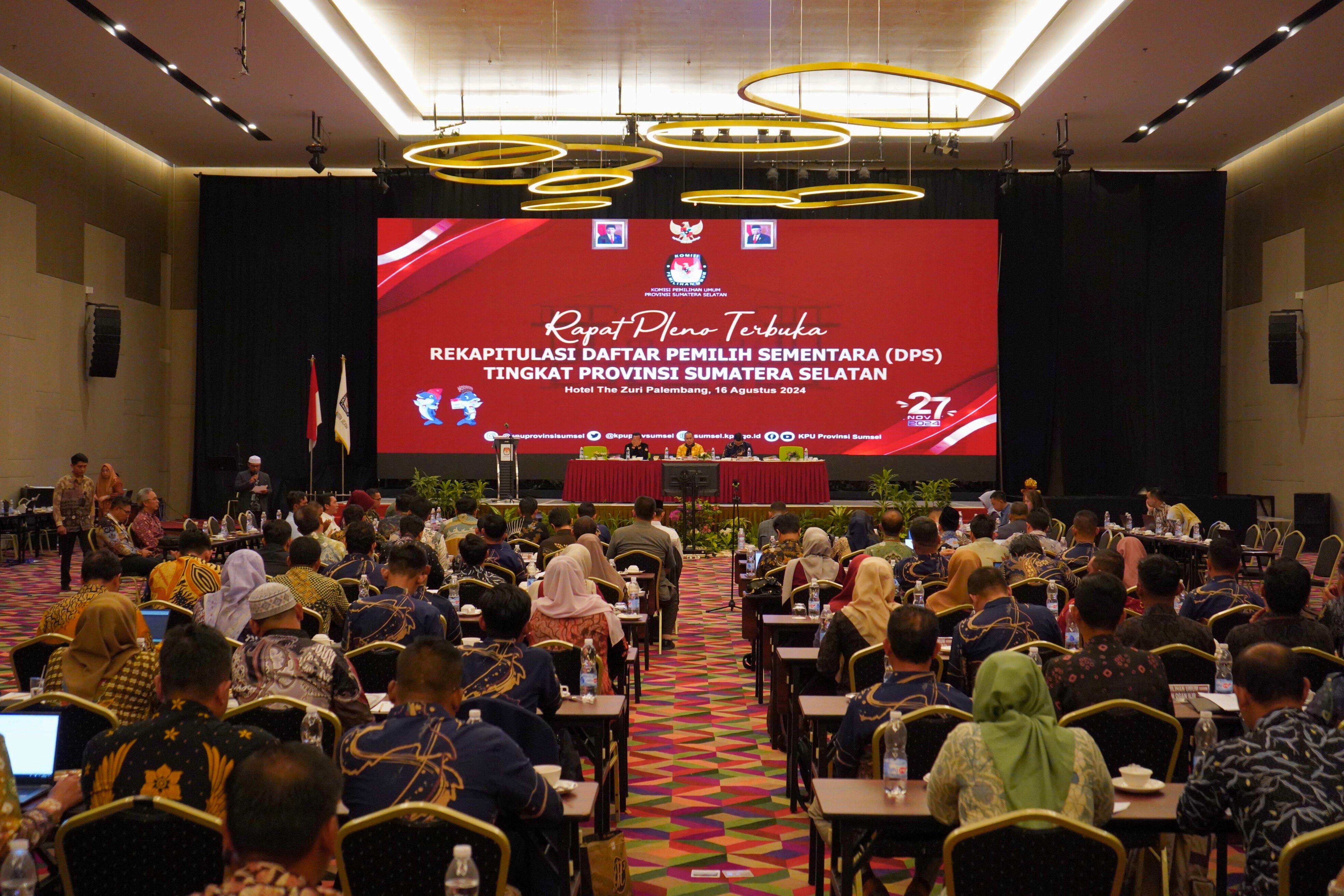 REKAPITULASI DPS TINGKAT PROVINSI, BAWASLU SUMSEL BERI SARAN TERKAIT LOKASI KHUSUS DAN DATA