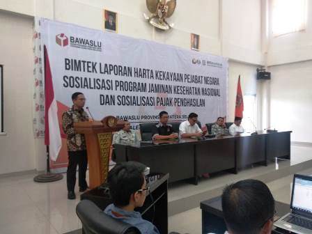 Bawaslu Provinsi Sumatera Selatan Gelar Bimbingan Teknis LHKPN, Sosialisasi Program Jaminan Kesehatan Nasional dan Sosialisasi Pajak Penghasilan