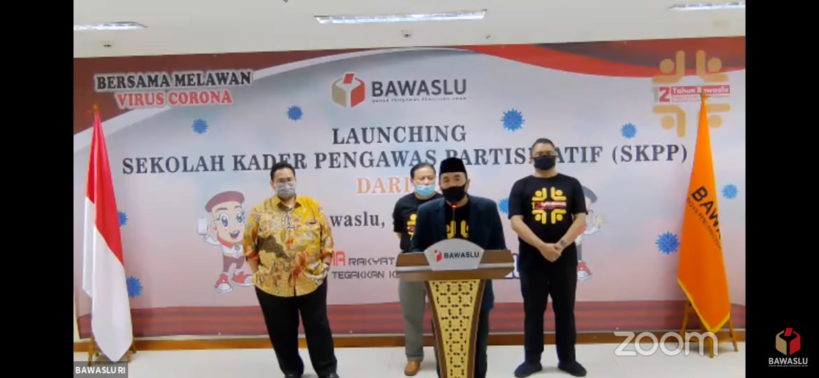 Bawaslu Sumsel Ikuti Launching Sekolah Kader Pengawasan Partisipatif (SKPP) Daring