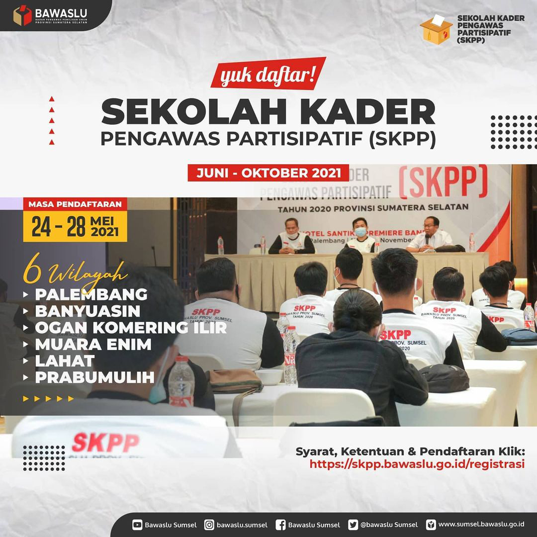 BAWASLU SUMSEL BUKA PENDAFTARAN SKPP 2021