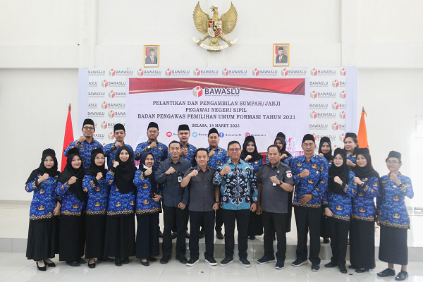 15 CPNS BAWASLU DI SUMATERA SELATAN RESMI DILANTIK