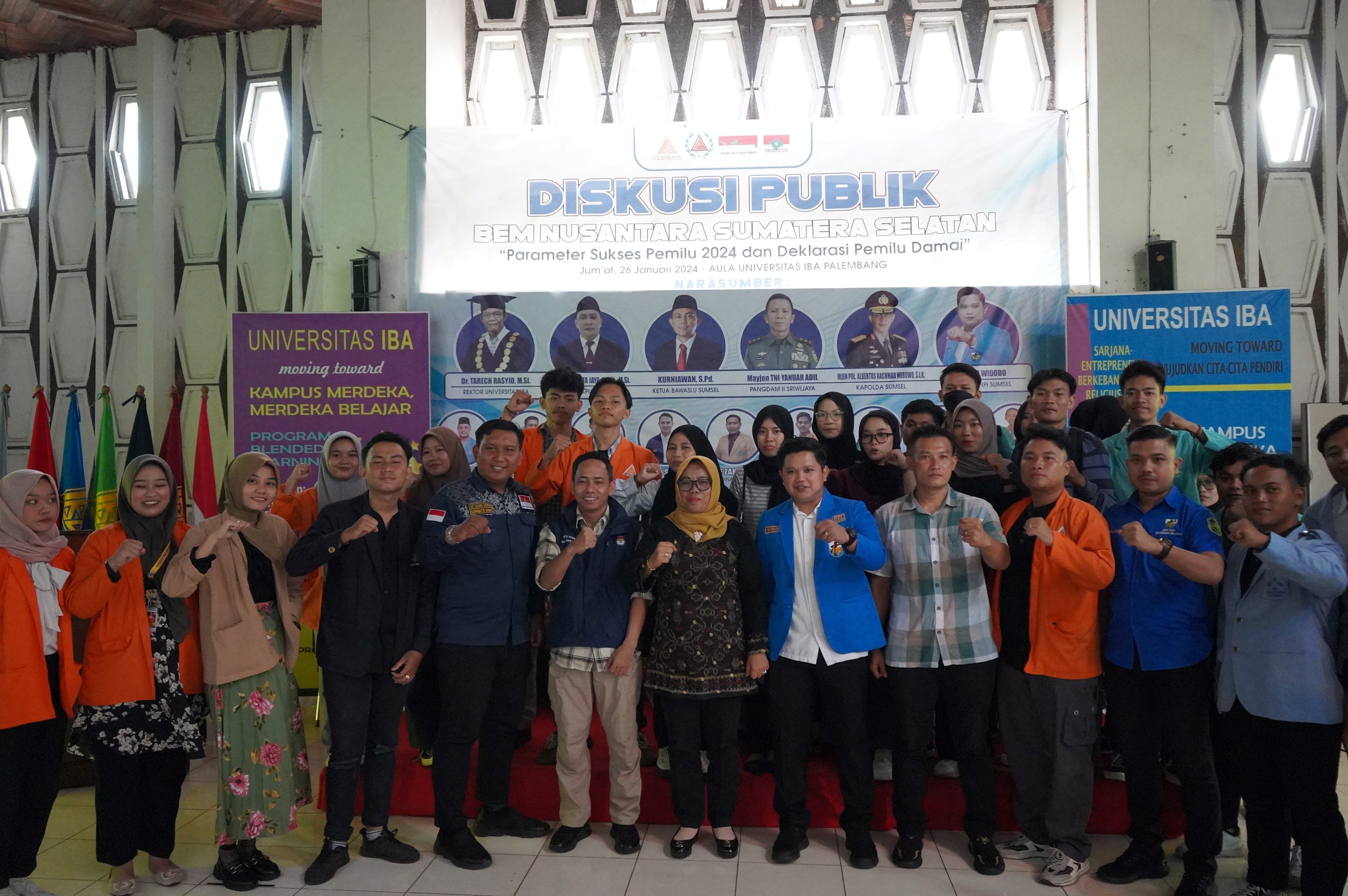 DI HADAPAN BEM NUSANTARA SUMATERA SELATAN, BAWASLU SUMSEL AJAK MAHASISWA BERKONTRIBUSI AWASI PEMILU