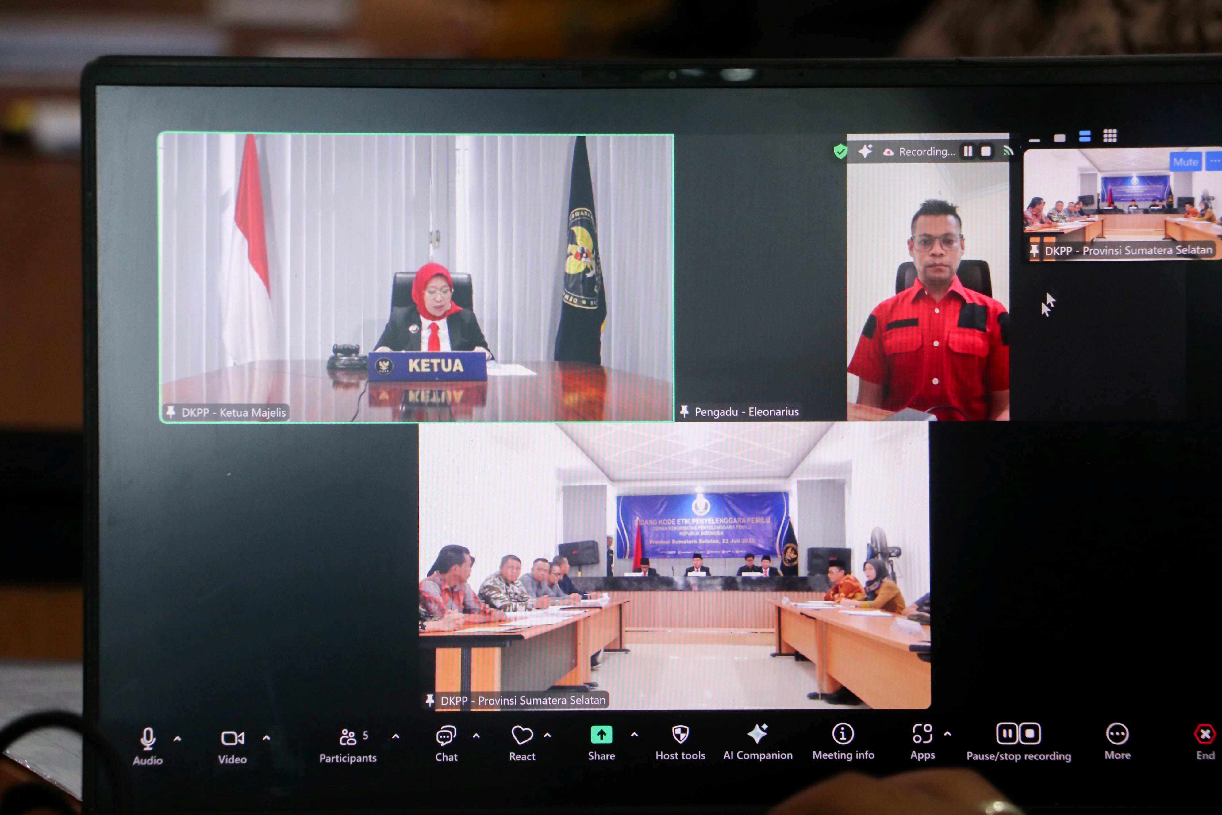 Aduan Dicabut, DKPP Buka Tutup Sidang Pemeriksaan Bawaslu Lahat 