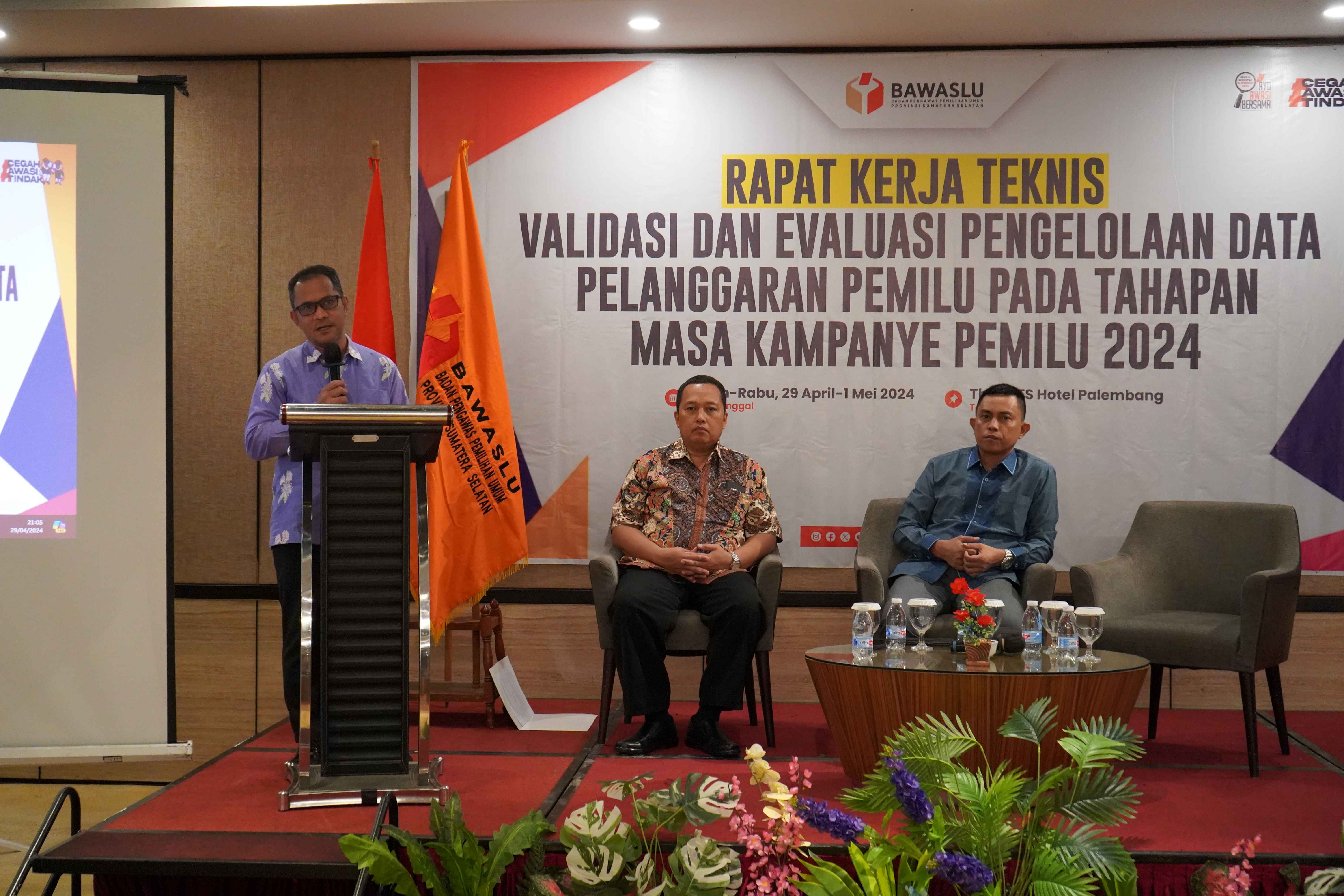 BAWASLU SUMSEL BERI CATATAN EVALUASI PENANGANAN PELANGGARAN