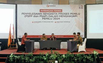BAWASLU SUMSEL TINGKATKAN PEMAHAMAN PENYELESAIAN SENGKETA PEMILU PADA BAWASLU KABUPATEN/KOTA