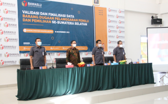 Bawaslu Kabupaten/Kota se-Sumsel Lakukan Validasi dan Finalisasi Data Barang Dugaan Pelanggaran Pemilu dan Pemilihan