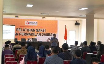 Bawaslu Sumsel Gelar Pelatihan Saksi Calon Anggota DPD RI di Palembang