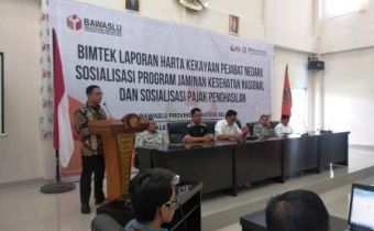 Bawaslu Provinsi Sumatera Selatan Gelar Bimbingan Teknis LHKPN, Sosialisasi Program Jaminan Kesehatan Nasional dan Sosialisasi Pajak Penghasilan