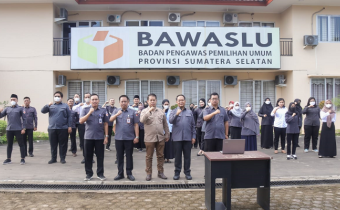 Bawaslu Sumsel Gelar Apel Siaga Pengawasan Tahapan Pemilu 2024