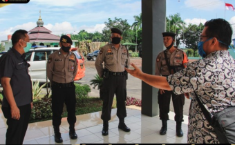 Tim Patroli DIT PAM OBVID Polda Sumsel Kunjungi Bawaslu Sumsel