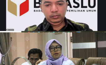 Anggota Bawaslu Sumsel Massuryati saat menghadiri “Rapat Koordinasi Divisi P2H Bawaslu dengan Bawaslu Provinsi” secara daring, Rabu, (15/06/2026). 