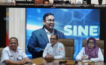 Bawaslu Sumsel hadiri rapat zoom Penandatanganan Nota Kesepahaman tentang Sinergi Penyelenggaraan Tugas dan Fungsi di Bidang Pengawasan dan Bidang Keamanan Siber dan Sandi dalam Penyelenggaraan Pemilihan Umum dan Pemilihan Kepala Daerah di Gedung A Bawaslu, Jakarta Pusat, Rabu (9/9/2026). 